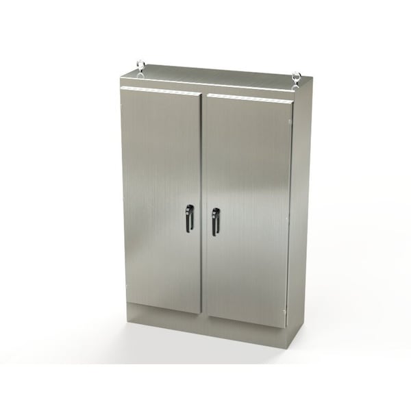 Saginaw Control & Engineering 3 Point Latch with Padlock/Keylock Handle Electrical Enclosures, 72 in H, 18 in D, 48 in W SCE-72EL4818SSFSD - main